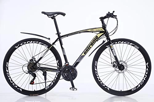 Road Bike : Road Bike / bicycle for Commuting, Touring and Leisure (Black / Gold)