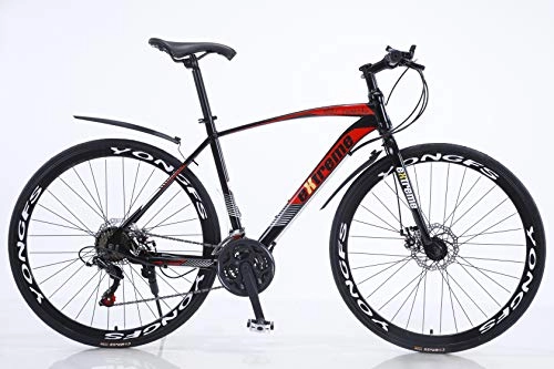Road Bike : Road Bike / bicycle for Commuting, Touring and Leisure (Black / Red)