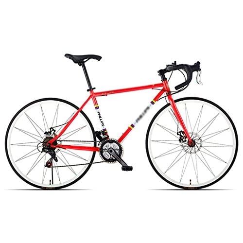 Road Bike : Road Bike Bikes For Men 68 Cm Frame Bicycle For Adults Bike Road Bicycle Dual Disc Brake Bicycle Mens Bike，21 Speed(Color:red)