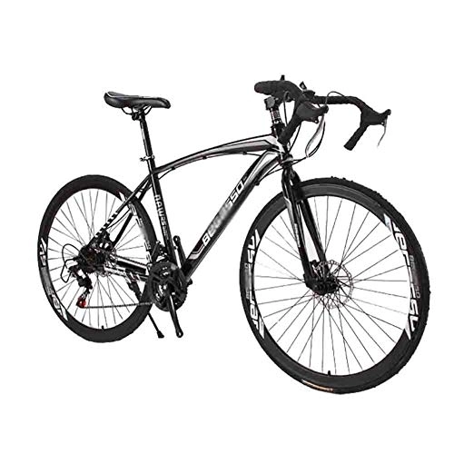 Road Bike : Road Bikes Bicycle MTB Adult Mountain Bike Road Bicycles For Men And Women 27.5in Wheels 21 Speed Double Disc Brake Off-road Bike (Color : Black)