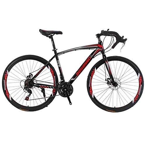 Road Bike : Road Bikes Bicycle MTB Adult Mountain Bike Road Bicycles For Men And Women 27.5in Wheels 21 Speed Double Disc Brake Off-road Bike (Color : Red)