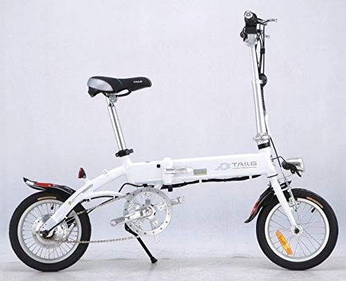 Road Bike : Roll over image to zoom in Electric Bike Foldable 36V 8Ah Lithium-ion Battery Inside Electric Motor Bicycle Ebike 14" (White)