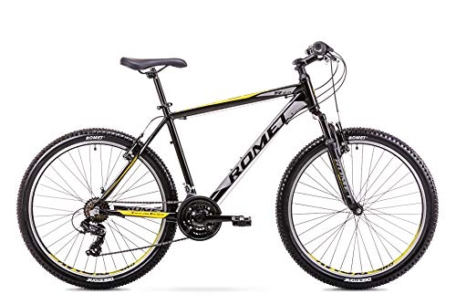 Road Bike : Romet Milord. 2019 MTB Mountain Trekking Bike, 21 Speed - Black-Yellow - 26 inch