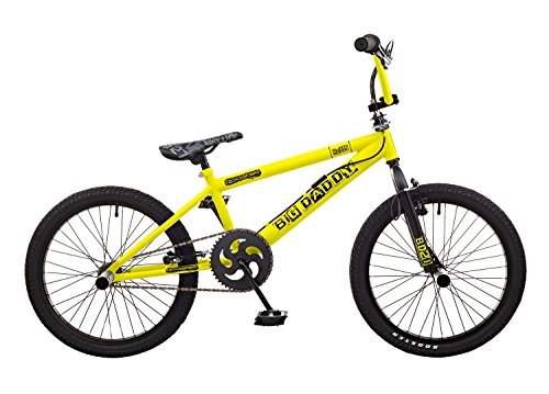 Road Bike : Rooster Big Daddy 20BMX Yellow / Black with lightning Wheels (Steel, Stiff)