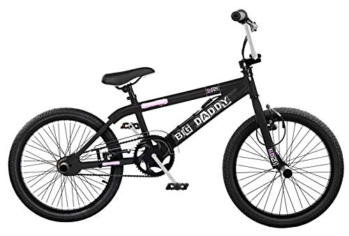 Road Bike : Rooster Big Daddy Kids 20" Wheel Freestyle BMX Bike Black White Gyro