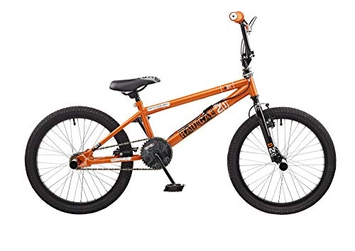 Road Bike : Rooster Radical 20" Wheel BMX Freestyler Bike Orange / Black 360 Giro & Stunt Pegs