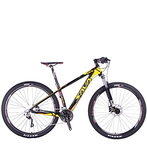 Road Bike : SAVA DECK300 Carbon Fiber Mountain Bike 27.5" / 29" Complete Hard Tail MTB Bicycle 30 Speed SHIMANO M610 DEORE