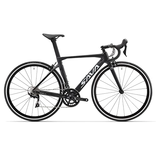 Road Bike : SAVADECK Warwind5.0 Carbon Road Bike, 700C wheels Racing bike Carbon Fiber Frame, Fork & Seat post with Shimano 105 22 Speed Derailleur System and continental 25C tires for unisex