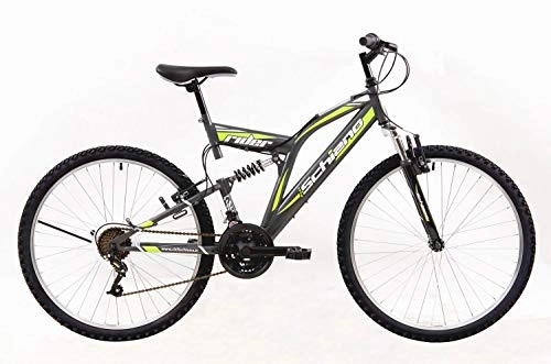 Road Bike : Schiano Rider 26Inch Fully Youth Boys Mountain Bike 18Speed Girls Mountain Bike Broadpeak, charcoal-green