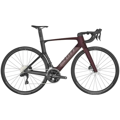Road Bike : Scott Foil RC 30 105 Di2 Carbon Road Bike 2023 - Red & Black - M