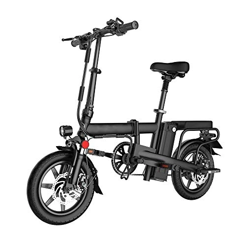 Road Bike : SHENGYUAN Folding Assist Electric Bike, 48V 350W Silent Motor, Short Charge Lithium-Ion Battery, Disc Brake, LCD Speed Display, Battery Capacity Selectable, Black-8Ah / 384Wh