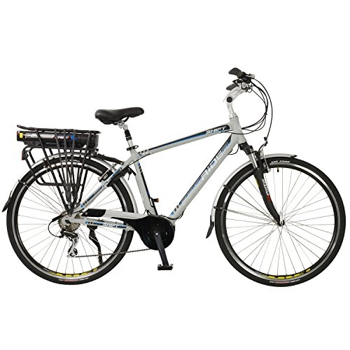 Road Bike : Shift Mens Lightweight Aluminium 700C Mid Drive Electric Hybrid City Bike