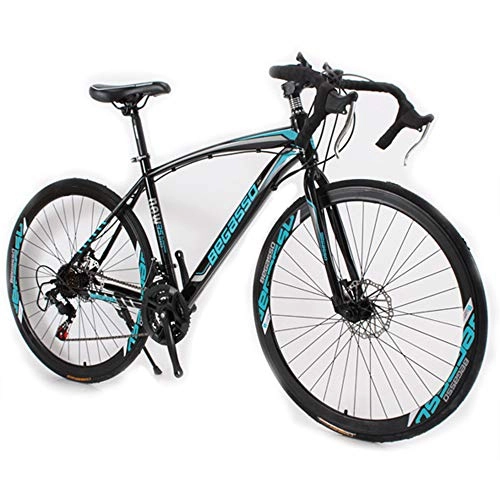 Road Bike : SIER Mountain bike variable speed bicycle adult male and female students bent bicycles 21 accelerated mountain bike, Blue