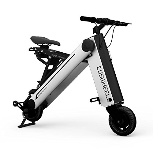 Road Bike : SMLRO coswheel A-One Mini 350W Electric Bicycle Fashionable 1Second Folding Electric Bicycle Foldable and Portable Wheels 8Inches 36V 10AH Grey
