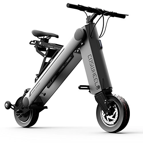 Road Bike : SMLRO coswheel A-One x Mini 350W Electric Bicycle Fashionable Smart 1Second Folding Electric Bicycle Foldable and Portable Wheels 8Inches 36V 10AH Connect your Phone via Bluetooth. Grey