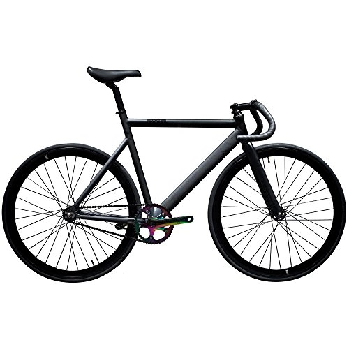 Road Bike : State Bicycle 6061 Black Label Fixed Gear Bike - Galaxy, 49 cm