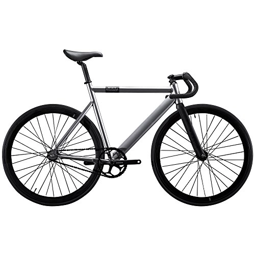 Road Bike : State Bicycle 6061 Black Label Fixed Gear Bike - Silver, 62 cm