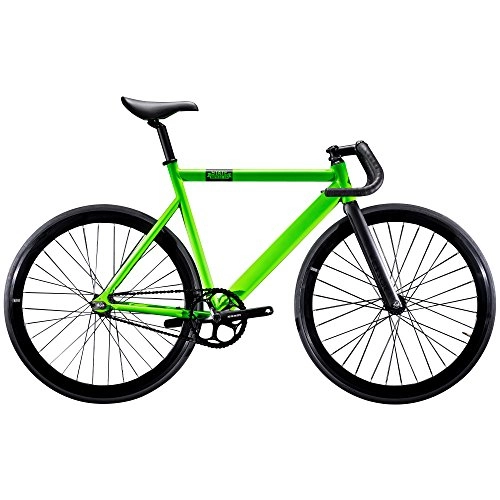 Road Bike : State Bicycle 6061 Black Label Fixed Gear Bike - Zombie Green, 49 cm