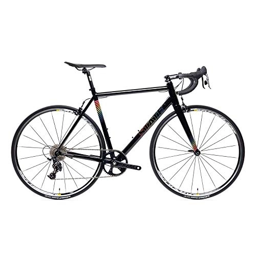 Road Bike : State Bicycle Co. Unisex's State Bicycle-7005 Undefeated Label Road Bicycle, Black Prism, 52cm