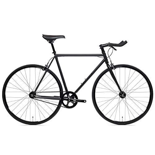 Road Bike : State Bicycle Co. Unisex's The Matte Black Fixed Gear / Single Speed Bike, 46cm Bullhorn, 46 cm