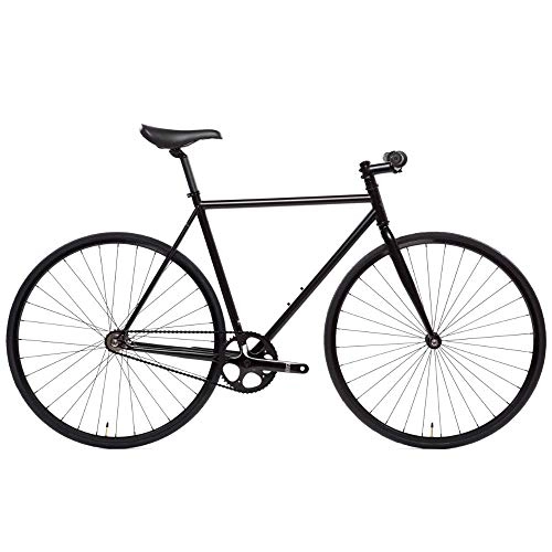 Road Bike : State Bicycle Co. Unisex's The Matte Black Fixed Gear / Single Speed Bike, 46cm Riser Bar, 46 cm