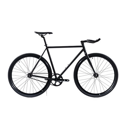 Road Bike : State Bicycle Core Model Fixed Gear Bicycle - Matte Black 5.0, 52 cm