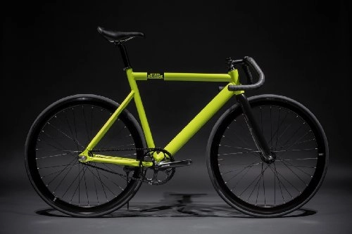 Road Bike : State Bicycle Unisex's 6061 Black Label Fixed Gear Bike-Chartreuse, 59 cm