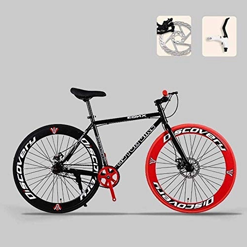 Road Bike : SXXYTCWL Road Bicycle, 26 inch Bikes, Double Disc Brake, High Carbon Steel Frame, Road Bicycle Racing, Men's and Women Adult 5-25 jianyou