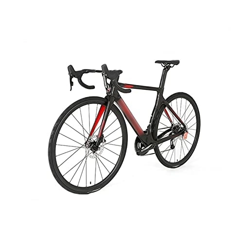 Road Bike : TABKER Road Bike Carbon Fiber Frame Road Bicycle Unisex 22Speed Curved Handle Racing Front And Rear Double V Brake UltraLight Body (Size : M)