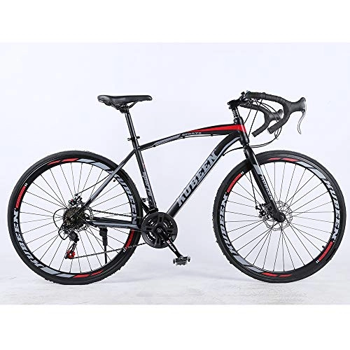 Road Bike : TDPQR 400C Aluminum Alloy Road Bikes, Ultra-light 21 30 33 Speed Racing with Derailleur System Double Disc Brake Wheeled Road Bicycles for Men's Women's