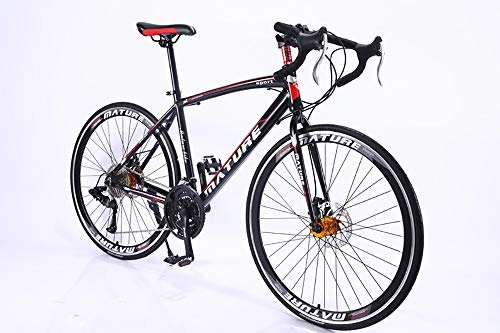 Road Bike : TDPQR 700c Aluminum Alloy Road Bikes, Ultra-light 21 30 33 Speed Racing with Derailleur System Double Disc Brake Wheeled Road Bicycles for Men's Women's