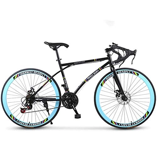 Road Bike : Ti-Fa Men's And Women's Road Bicycles, 24-speed 26-inch Bicycles, Adult-only, High Carbon Steel Frame, Road Bicycle Racing, Double Disc Brake Bicycle
