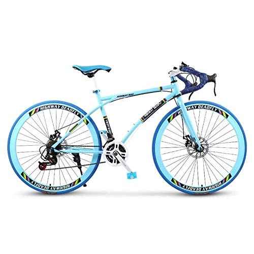 Road Bike : TIANQIZ Road Bicycle 24-Speed 26 Inch Bikes Road Bicycle Racing Off-Road Road Bike (Color : C)