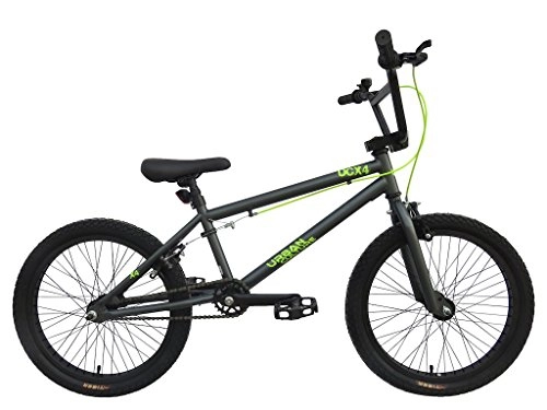 Road Bike : Tiger UCX4 20" Wheel Freestyle BMX Bike Grey & Lime