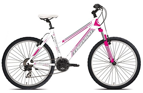 Road Bike : Torpado Bike MTB Women Storm 26"Alu 3x 7V Size 46White Fuchsia (Women's) / MTB Bicycle MTB Storm 26" MTB Lady Alu 3x 7S Size 46White Fuchsia (Woman)