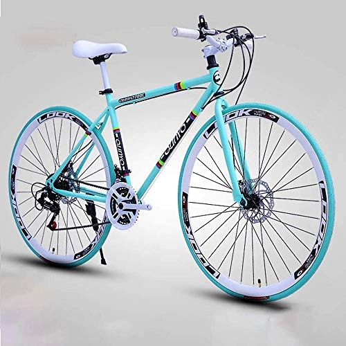 Road Bike : TRonin Men's And Women's Road Bicycles, 26-Inch Bikes, Adult-Only, High Carbon Steel Frame, Road Bicycle Racing, Wheeled Double Disc Brake Bicycles, 27 speed 40 knife