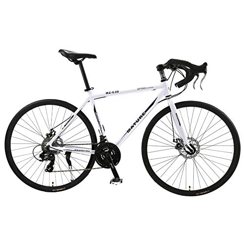 Road Bike : TYSYA Road Bike 30 Speed Lightweight Aluminum Alloy Frame City Bicycles 700C Disc Brake Curved Handlebar Students Outdoor Cycling