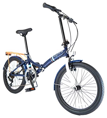 Road Bike : Universal New Unisex Blue Wayfarer 20 Inch Folding Trek Bikes - Blue -