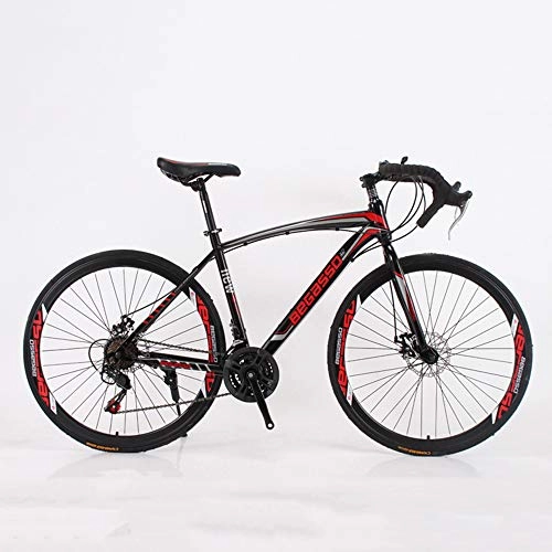 Road Bike : VANYA Lightweight Road Bike 30-Speed 700C Wheels Dual Disc Brake Variable Speed Commuter City Bicycle, Red