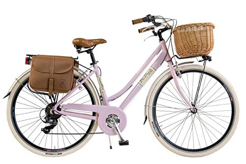 Road Bike : Via Veneto By Canellini Bike Bicycle citybike CTB Woman Lady Girl Vintage Retro Via Veneto Aluminium (46, Rose)