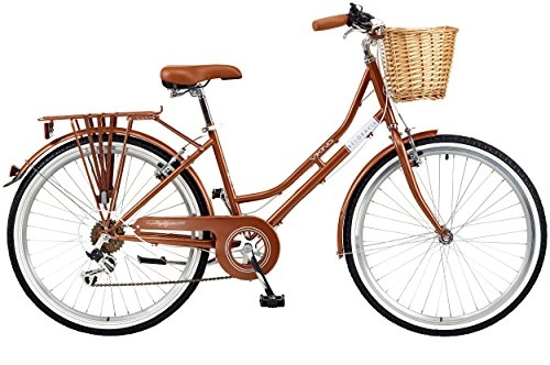 Road Bike : Viking 2018 Belgravia Ladies Traditional Heritage 26" Wheel 6 Speed Bike 18" Copper