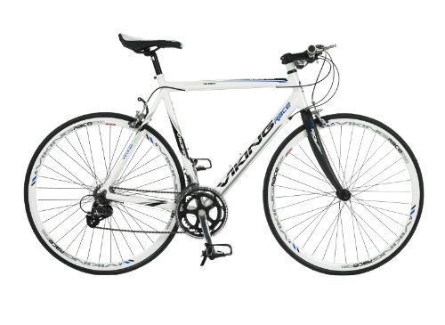 Road Bike : Viking Palermo, 16 Speed, 700c Wheel Bike, White / Carbon