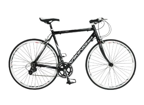 Road Bike : Viking Treviso Mens' Road Bike Black, 23" inch steel frame, 16 speed lightweight alloy frame double wall rims