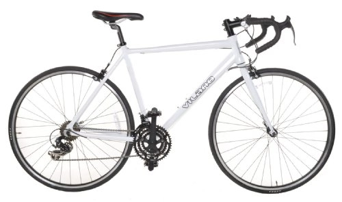Road Bike : Vilano Aluminum Road Bike 21 Speed Shimano, White, 58cm Large
