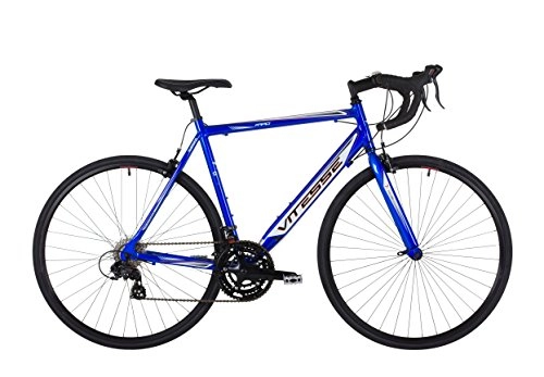 Road Bike : Vitesse Rapid Unisex 55.5 cm Frame / 700c Wheels, Alloy Frame, 21 Speed Road Bike, Blue