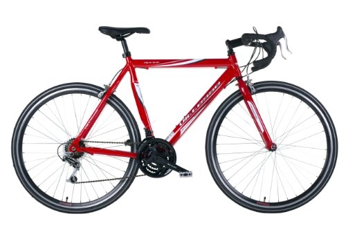 Road Bike : Vitesse Sprint Mens' Road Bike Red, 22.5" inch alloy frame, 21 speed Shimano gearing handle-bar mounted rotational gear shifters