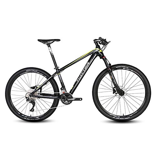 Road Bike : W&TT Adults Mountain Bike 22 Speed Shock Absorber Off-road Bicycles with Suspension Fork and Disc Brake, Aluminum alloy Bike Cycling 26 / 27.5Inch, Black2, 26 * 17