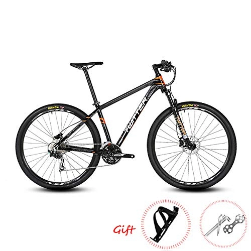 Road Bike : W&TT Mountain Bike 27.5Inch Adults 30 Speeds Off-road Bike with Double Shock Absorber, Aluminum alloy Mechanical Suspension Fork Bicycles, Orange, 17