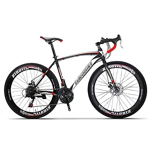 Road Bike : WANYE Road Bike 700c Racing Bike Aluminum City Commuter Bicycle With 21 / 27 Speeds Red 49CM White-21 speed