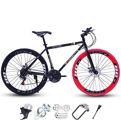 Road Bike : WDXN Men's And Women's Road Bicycles, 26-Inch Bikes, Adult-Only, High Carbon Steel Frame, Road Bicycle Racing, Wheeled Double Disc Brake Bicycles, B, 27 speed 40 knife